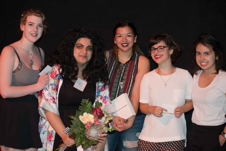 From L to R: Zoe Stuckless from Wilson (4th), Tea Johnson from Grant (1st), Alexis Cannard from Roosevelt (3rd), Maia Abbruzzese from Lincoln (5th), and Lily Lamadrid from Franklin (2nd).